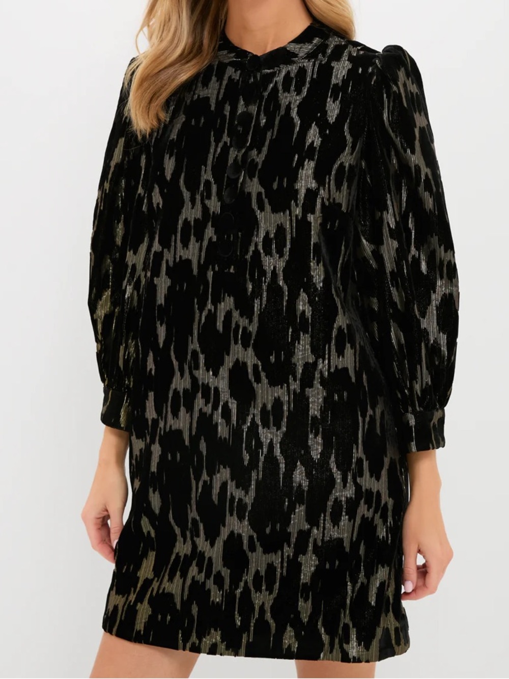 NWOT Pomander Place Tuckernuck Samantha Metallic Velvet Burnout Dress – Size M